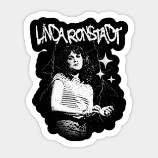 Linda Ronstadt // 1970s Retro Style Fan Design Sticker